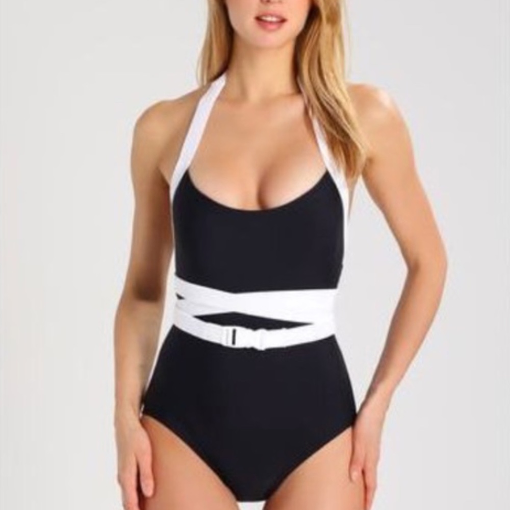 Michael Kors Buckled One-Piece Swimsuit